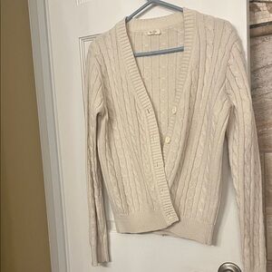 Brandy Melville Ivory Cable Knit Cardigan